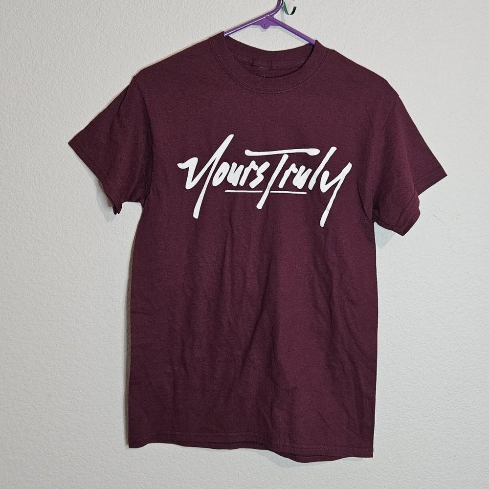 NWOT Yours Truly Maroon T-Shirt